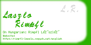 laszlo rimpfl business card